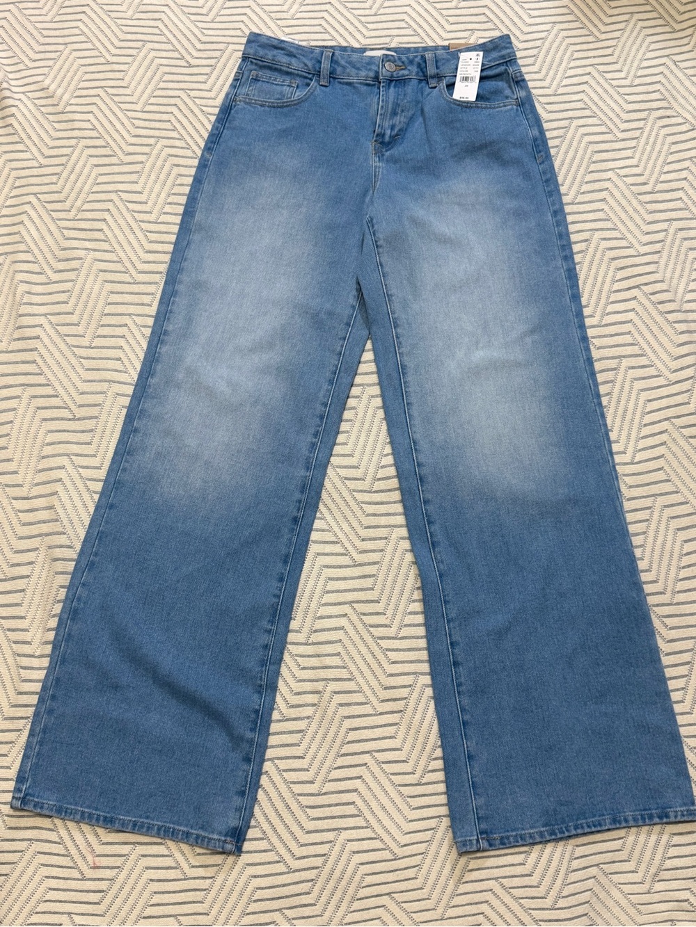 PacSun Women's Mid-Blue Wide Leg Jeans